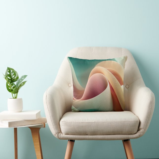 Coussin Abstract Drapery with Pastel Gradient Flow (Chaise)