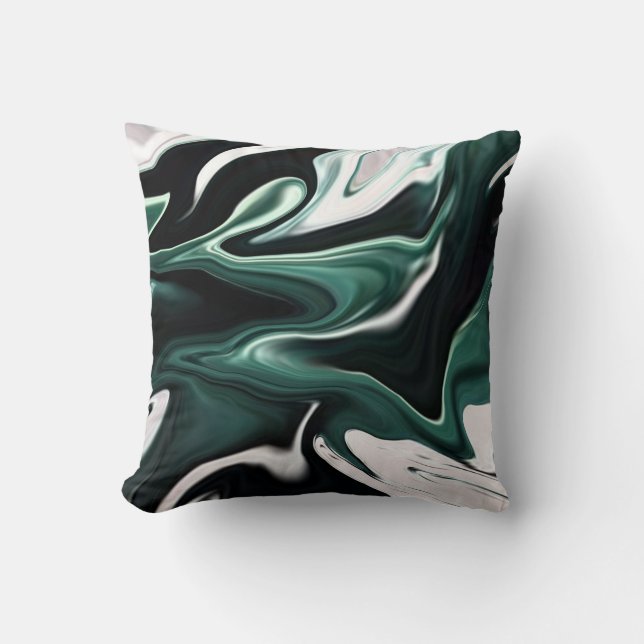 Coussin Abstract elegant fluide marble liquide (Recto)