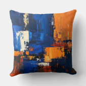 Coussin Abstract Expressionist Pillow Cover Design (Verso)