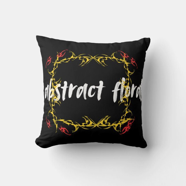 Coussin Abstract Floral Art Design | Modern Flower  (Recto)