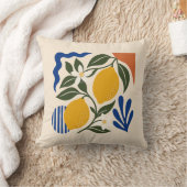 Coussin Abstract Mediterranean Lemon Citrus Cushion (Couverture)