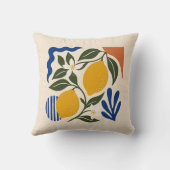 Coussin Abstract Mediterranean Lemon Citrus Cushion (Verso)