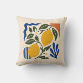 Coussin Abstract Mediterranean Lemon Citrus Cushion (Recto)