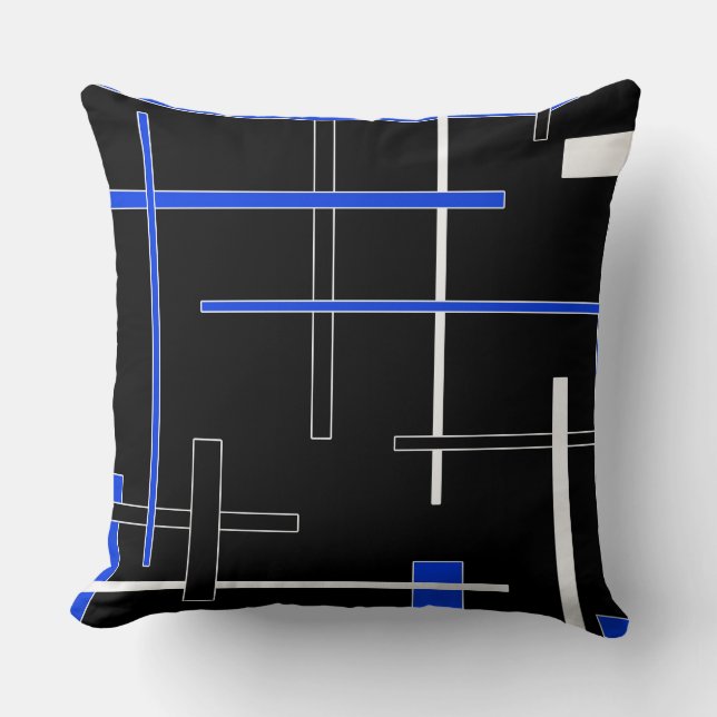 Coussin Abstract pattern - blue (Recto)