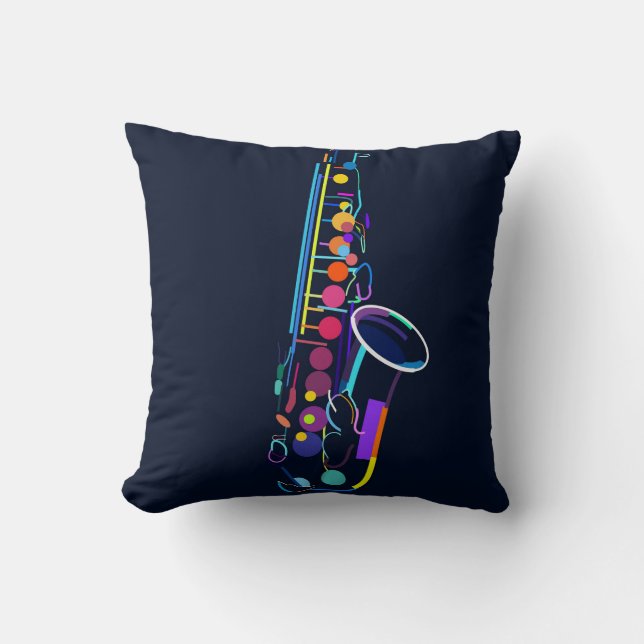 Coussin  Abstract saxophone (Recto)