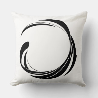 Coussin Abstract Swirl Circle Design – curved ring artwork