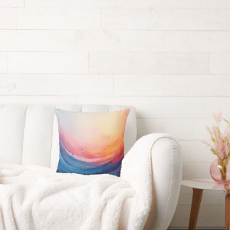 Coussin Abstract Swirl of Warmth and Depth