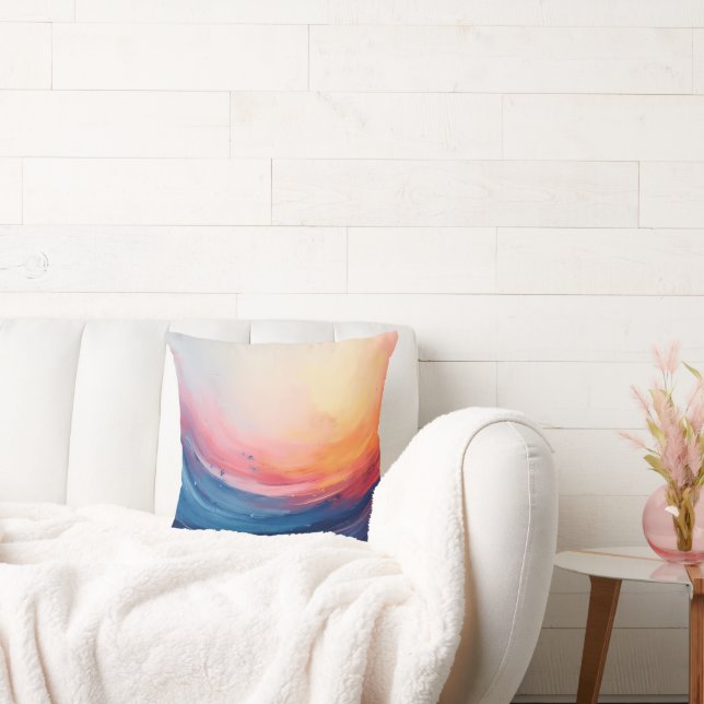 Coussin Abstract Swirl of Warmth and Depth (Canapé)