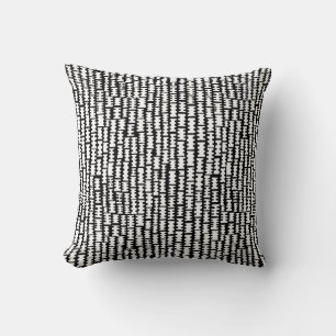 Coussin Abstrait 020712 - Blanc sur noir