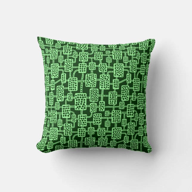 Coussin Abstrait 041113 - Vert menthe sur vert de forêt fo (Recto)