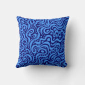 Coussin Abstrait 041211 - Bébé bleu sur Deep Navy (Verso)