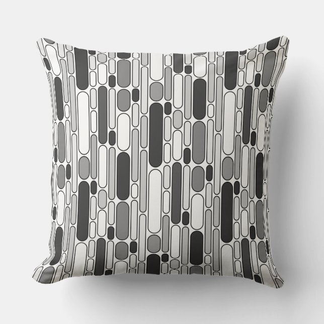 Coussin Abstrait 100624 - Tons de gris (Recto)