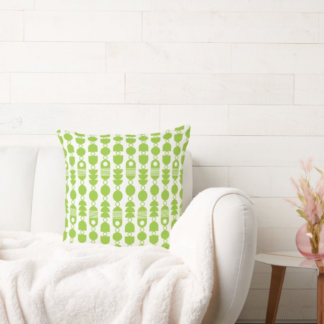 Coussin Abstrait 140823 - Martian Green sur blanc (Canapé)
