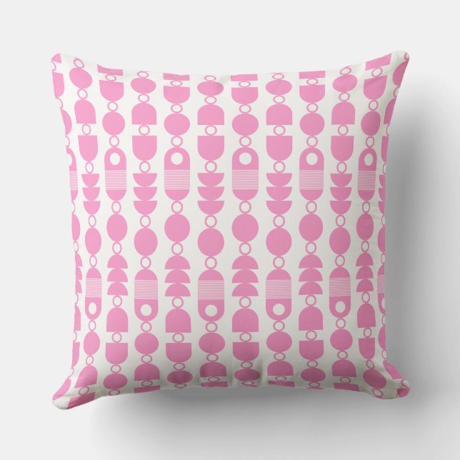 Coussin Abstrait 140823 - Rose sur blanc (Verso)