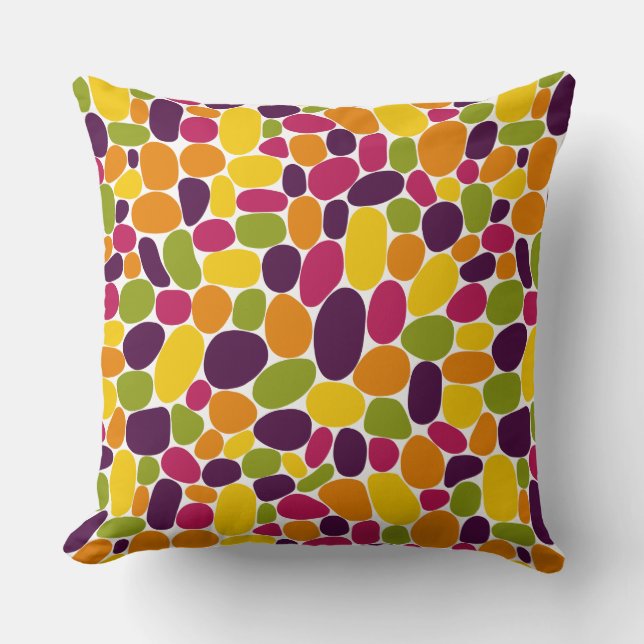 Coussin Abstrait 160417 - Couleurs de gomme à vin (Recto)