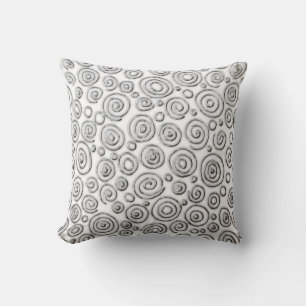 Coussin Abstrait 181112 - Métal exotique - Blanc