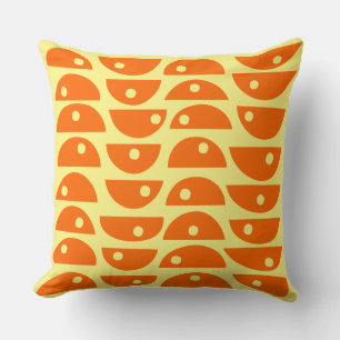 Coussin Abstrait 20816 - Orange et jaune pâle