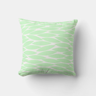 Coussin Abstrait 250713 - Vert fantôme sur blanc