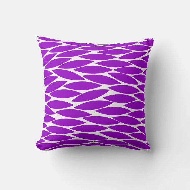 Coussin Abstrait 250713 - Violet sur blanc (Recto)