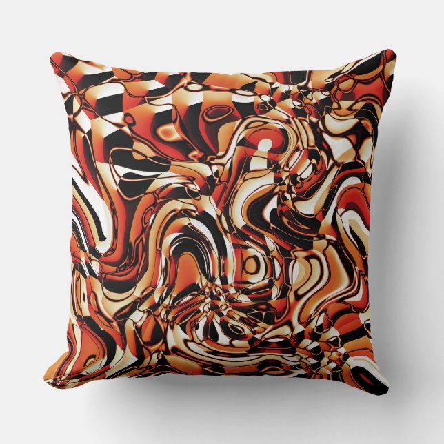 Coussin Abstrait 270321 - 02 Orange (Recto)