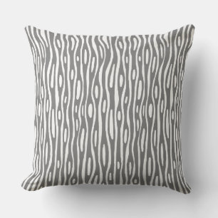 Coussin Abstrait 280314 - 50pc gris sur blanc