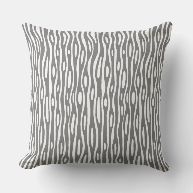 Coussin Abstrait 280314 - 50pc gris sur blanc (Recto)