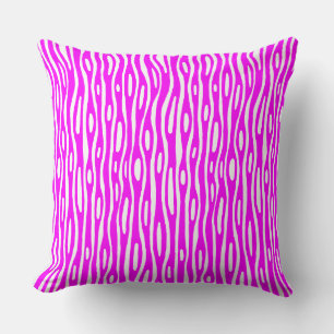 Coussin Abstrait 280314 - Magenta en blanc