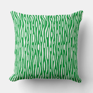 Coussin Abstrait 280314 - Vert herbe sur blanc
