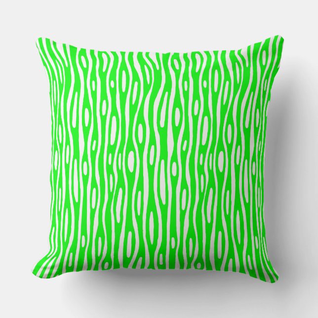 Coussin Abstrait 280314 - Vert sur blanc (Recto)