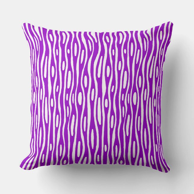 Coussin Abstrait 280314 - Violet sur blanc (Recto)