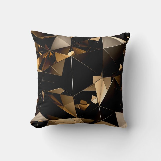 Coussin Abstrait arrière - plan de cristal triangle. (Recto)
