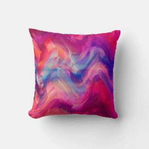 Coussin Abstrait arrière - plan multicolore rose vif. Eleg