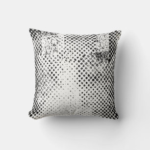 Coussin Abstrait arrière - plan vintage noir et blanc. Mon