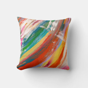 Coussin Abstrait art arrière - plan peinture à l'huile bro