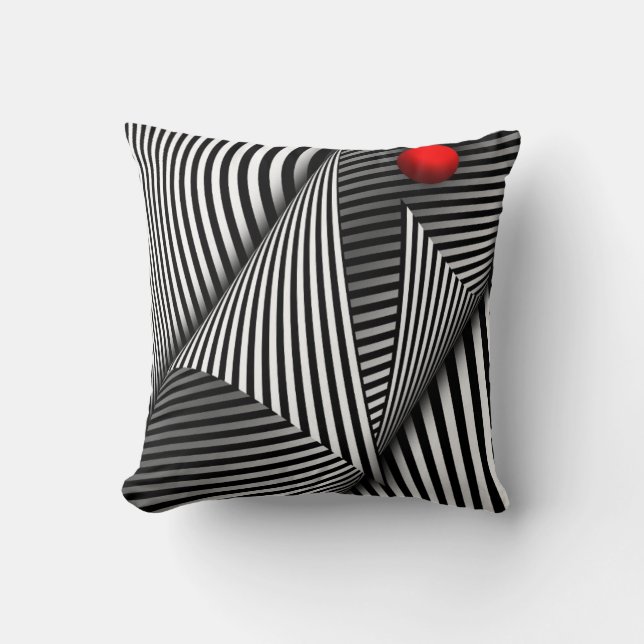 Coussin Abstrait - Attrapez la balle rouge (Recto)