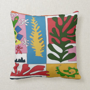 Coussin Abstrait Avec Des Feuilles Vivants Tropicaux