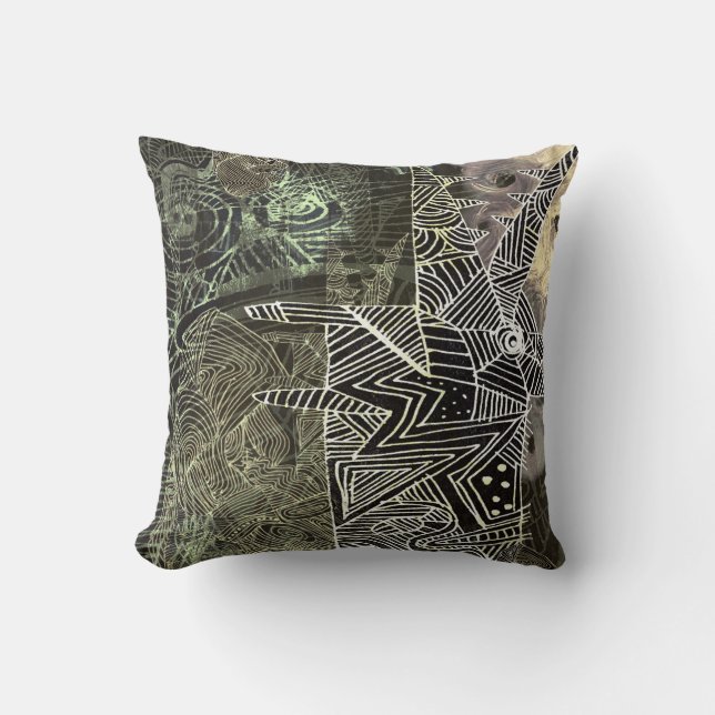 Coussin abstrait avec le loup (Recto)
