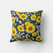 Coussin Abstrait beau motif de tournesol (Verso)
