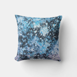 Coussin abstrait bleu