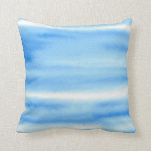 Coussin Abstrait Blue Sky Watercolor