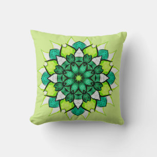 Coussin Abstrait Boho Floral Mandala
