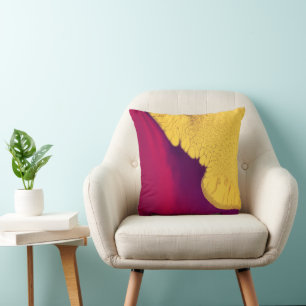 Coussin Abstrait Braise Dorée