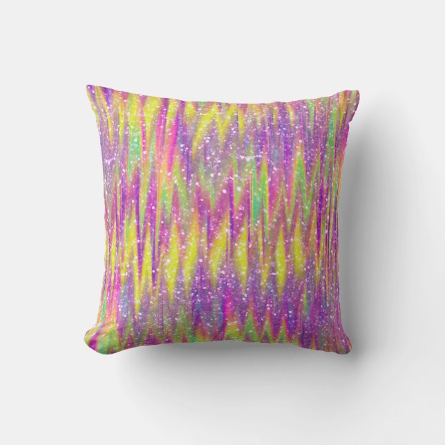 Coussin Abstrait brillant coloré (Recto)
