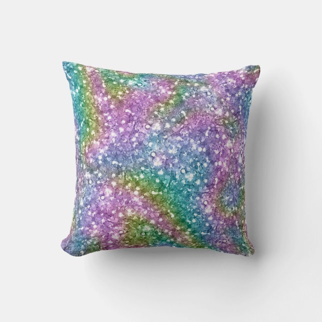 Coussin Abstrait brillant coloré (Recto)