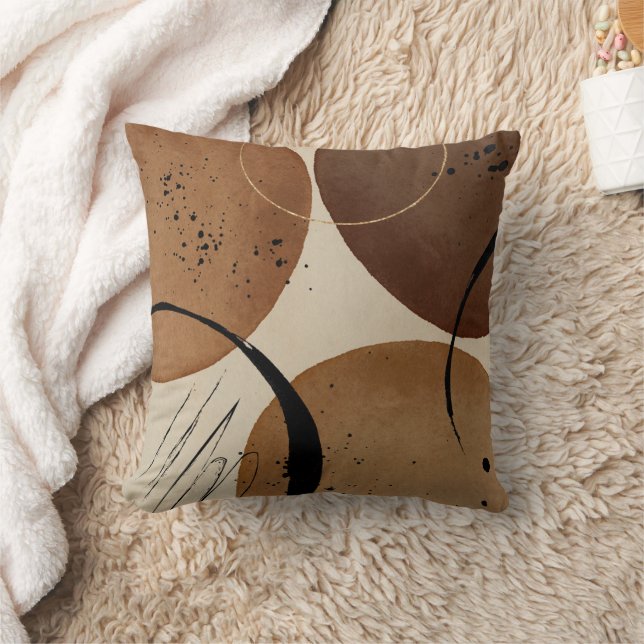 Coussin Abstrait Brown minimaliste (Couverture)