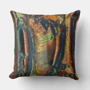 Coussin Abstrait coloré d'un œil de Tigre