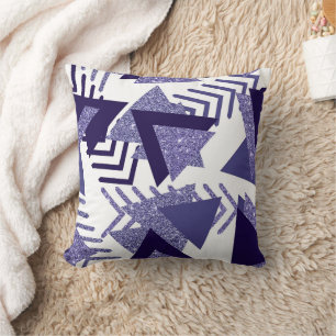 Coussin abstrait Cool des années 80 Motif de formes de p
