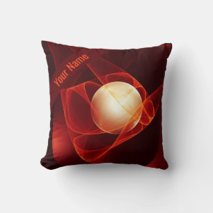 Coussin Abstrait Crème rouge moderne Imaginaire Nom fracta