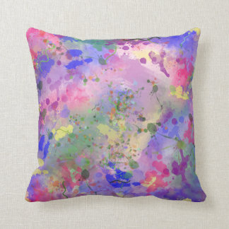 Coussin abstrait d'accent d'aquarelle