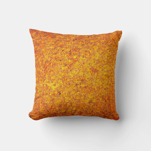 Coussin Abstrait dans la peinture aux couleurs chaudes (Recto)